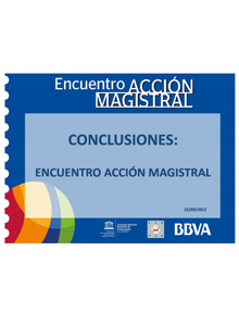 Conclusiones Accion Magistral 2012